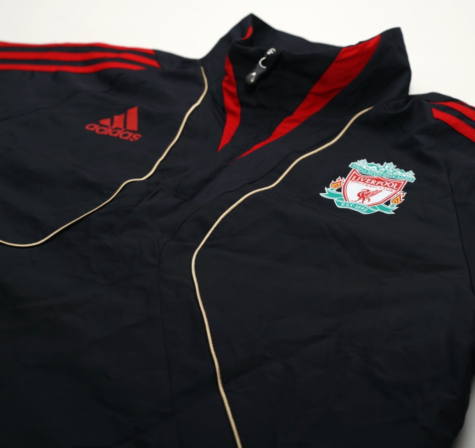 2009/10 LIVERPOOL Vintage adidas 1/4 Zip Football Training Jacket (M)