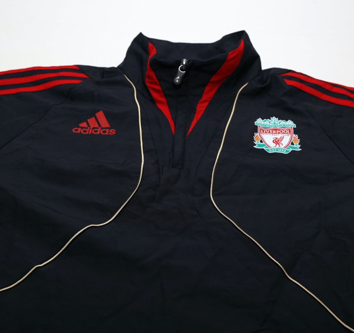 2009/10 LIVERPOOL Vintage adidas 1/4 Zip Football Training Jacket (M)