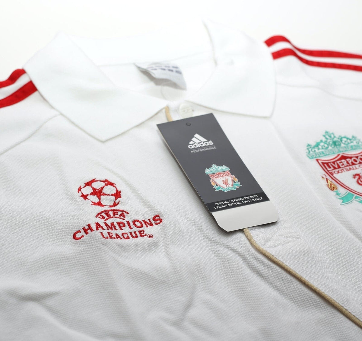 2009/10 LIVERPOOL Vintage adidas Champions League Football Polo Shirt (M) BNWT