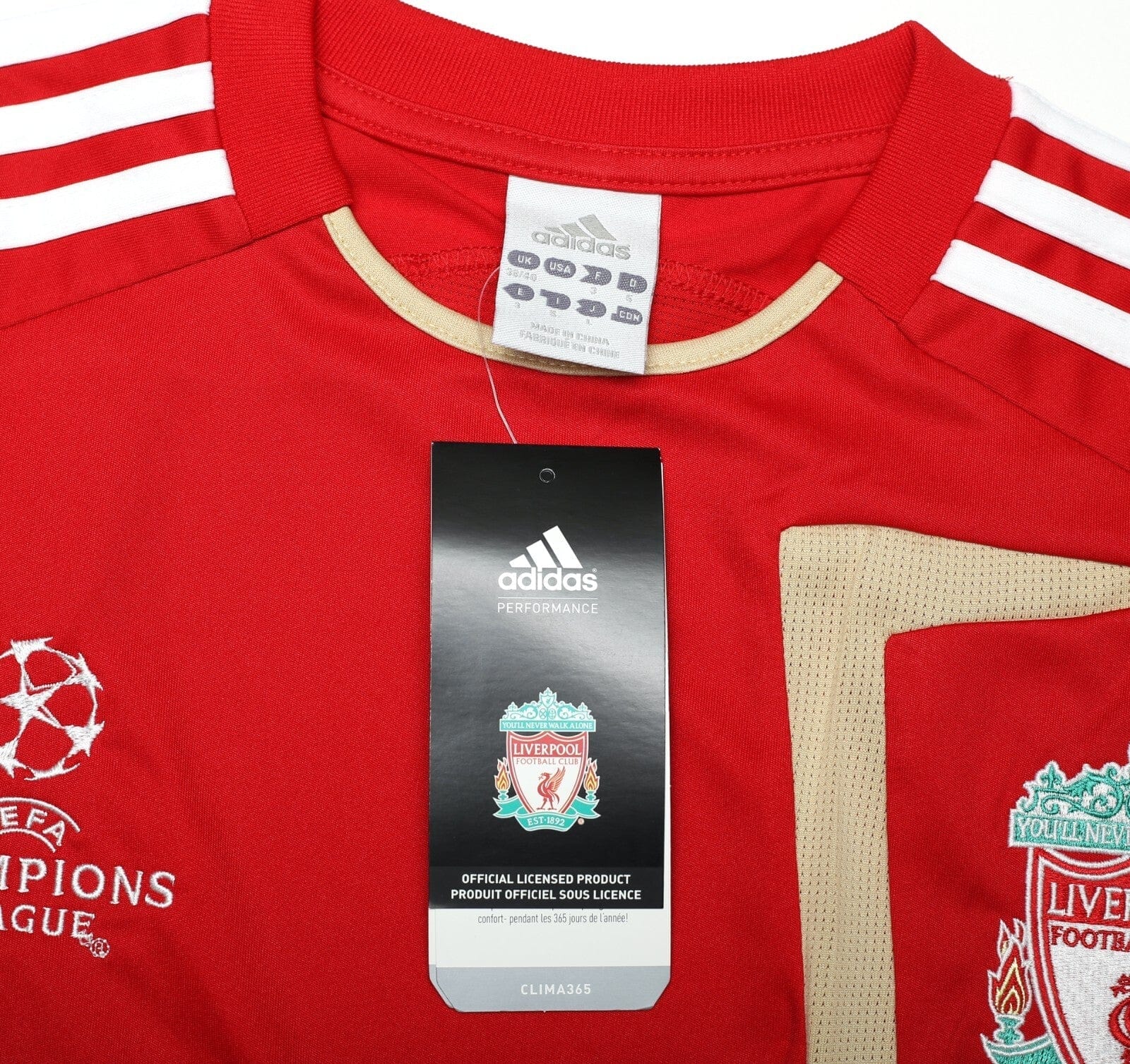 2009/10 LIVERPOOL Vintage adidas Champions League Football Shirt (M) BNWT