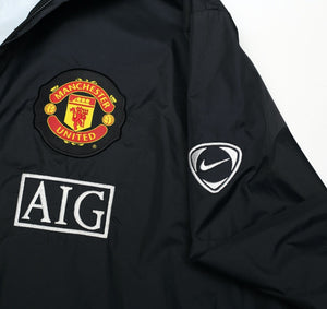 2009/10 MANCHESTER UNITED Vintage Nike Hooded Football Rain Jacket (M)