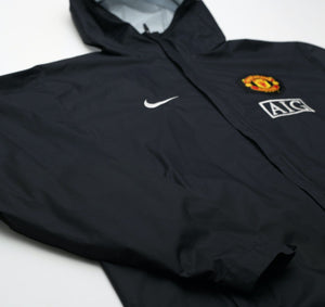 2009/10 MANCHESTER UNITED Vintage Nike Hooded Football Rain Jacket (M)