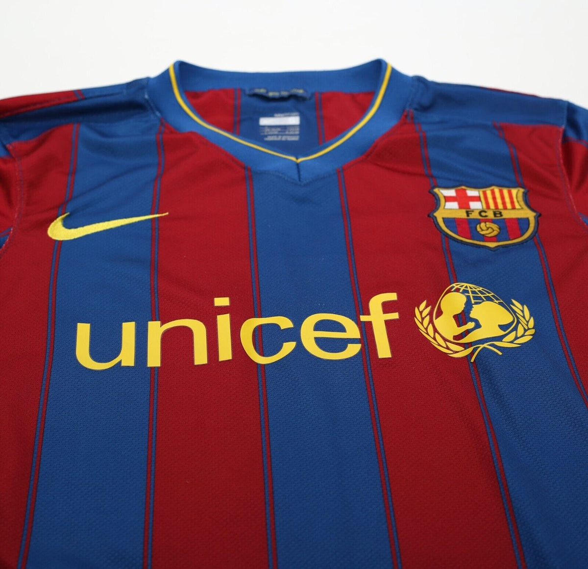 2009/10 MESSI #10 Barcelona Vintage Nike Long Sleeve Home Football Shirt (S)