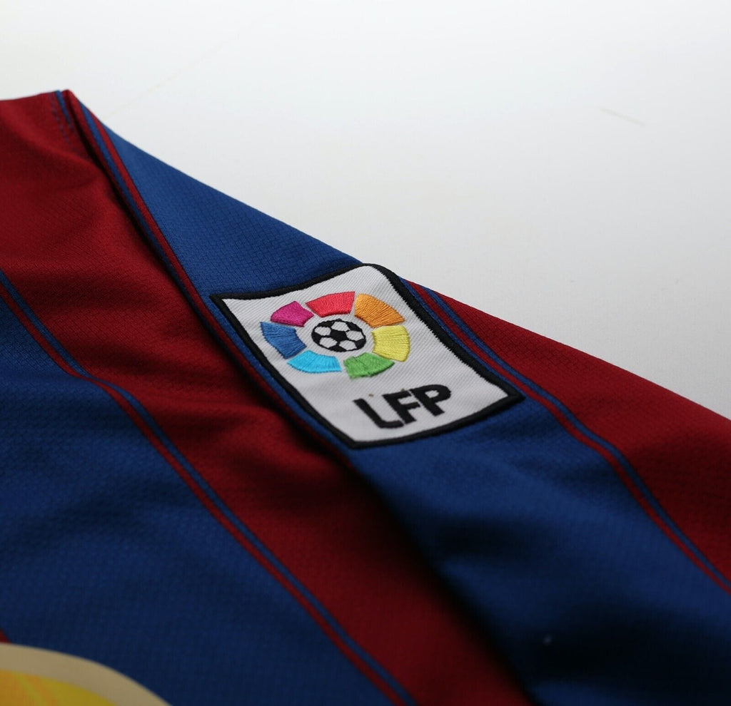 2009/10 MESSI #10 Barcelona Vintage Nike Long Sleeve Home Football Shirt (S)