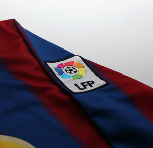2009/10 MESSI #10 Barcelona Vintage Nike Long Sleeve Home Football Shirt (S)