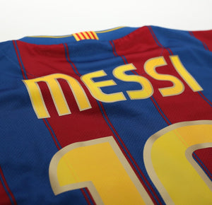 2009/10 MESSI #10 Barcelona Vintage Nike Long Sleeve Home Football Shirt (S)