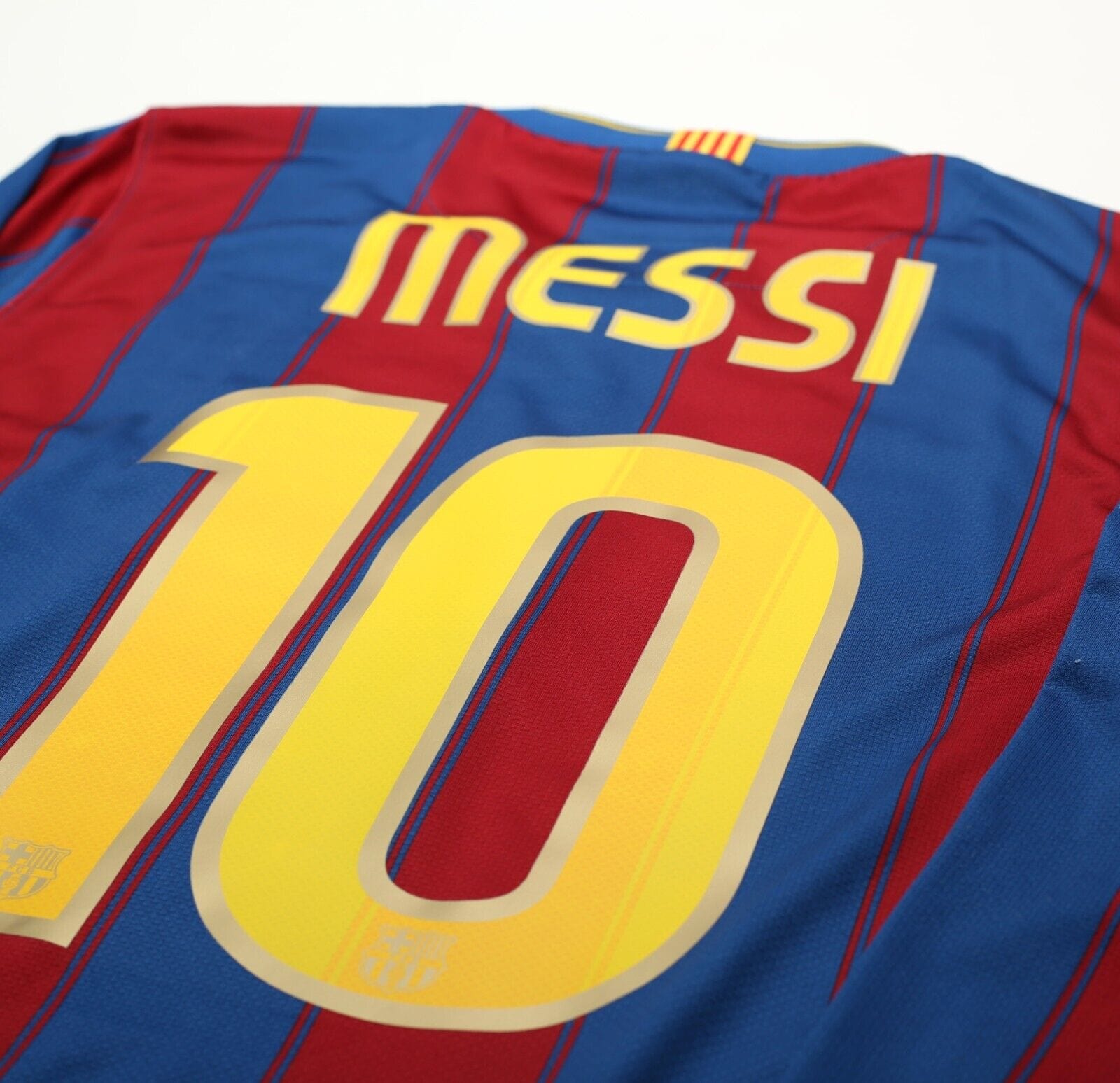 2009/10 MESSI #10 Barcelona Vintage Nike Long Sleeve Home Football Shirt (S)