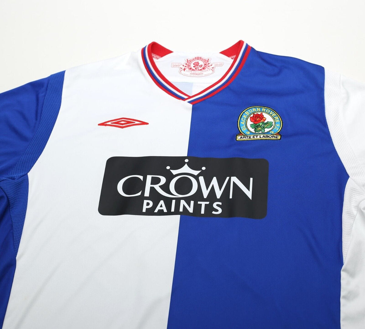 2009/10 SAMBA #4 Blackburn Rovers Vintage Umbro Home Football Shirt (L)