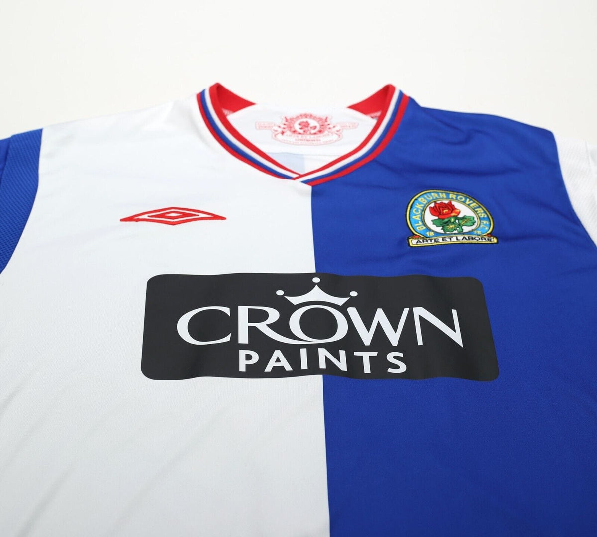 2009/10 SAMBA #4 Blackburn Rovers Vintage Umbro Home Football Shirt (L)