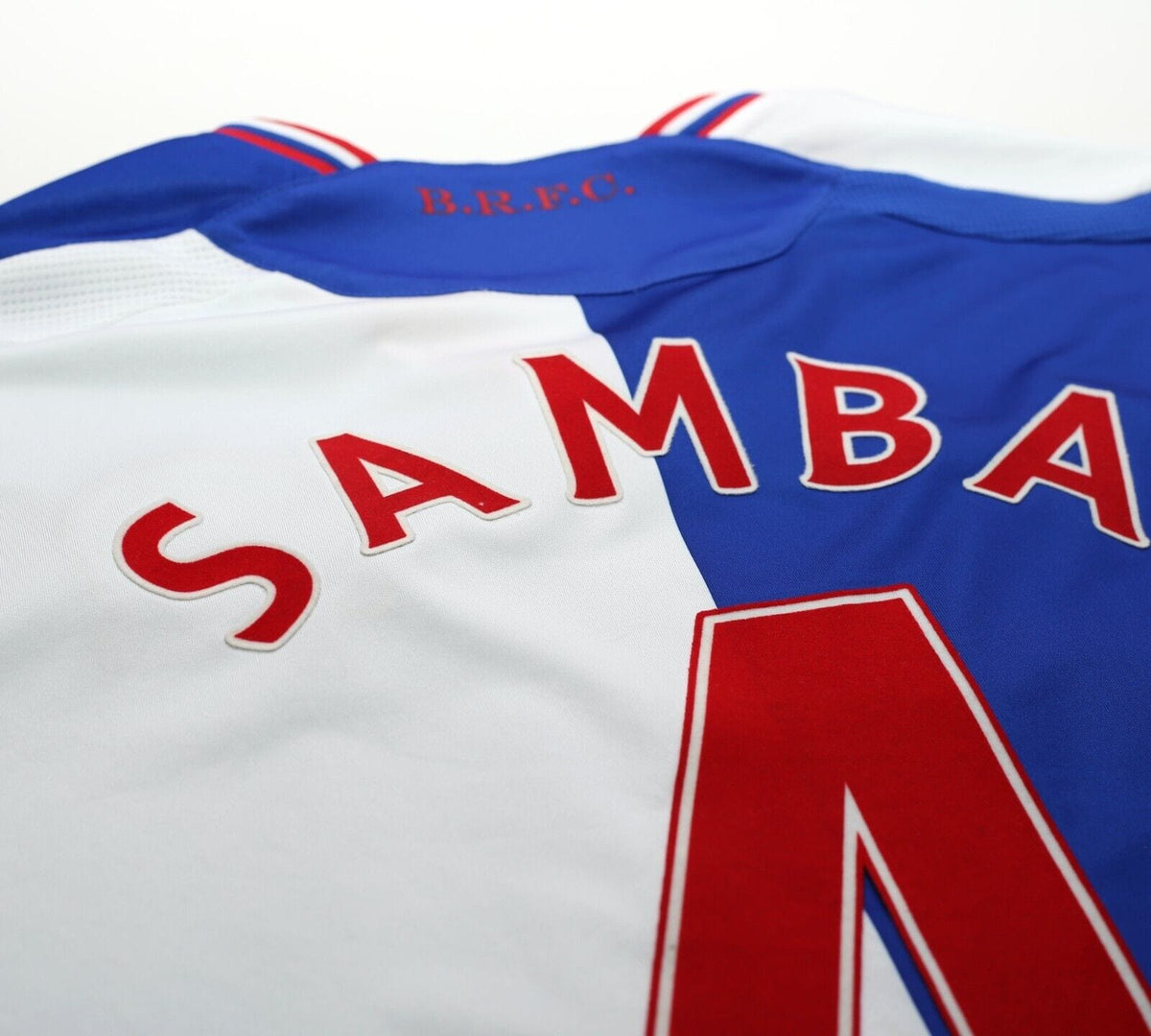 2009/10 SAMBA #4 Blackburn Rovers Vintage Umbro Home Football Shirt (L)