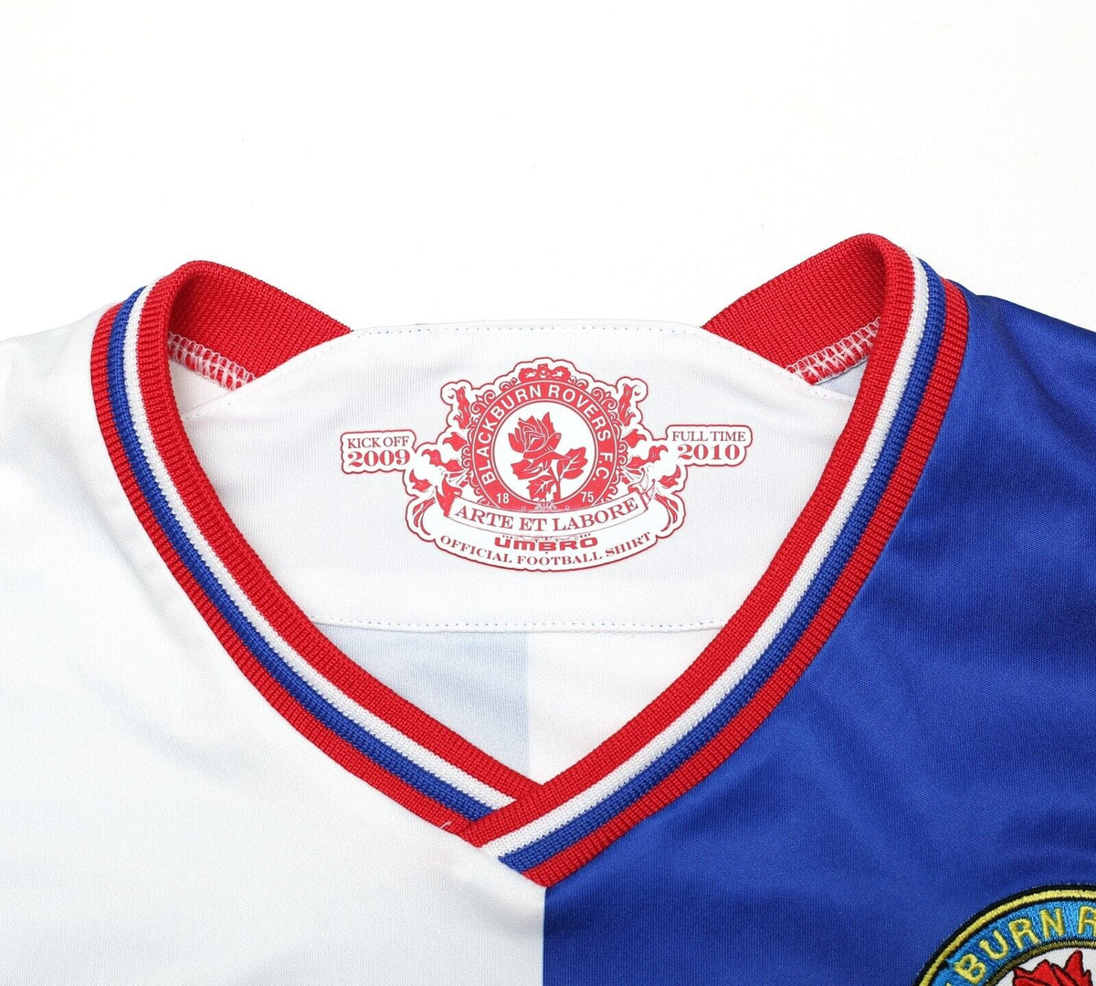 2009/10 SAMBA #4 Blackburn Rovers Vintage Umbro Home Football Shirt (L)