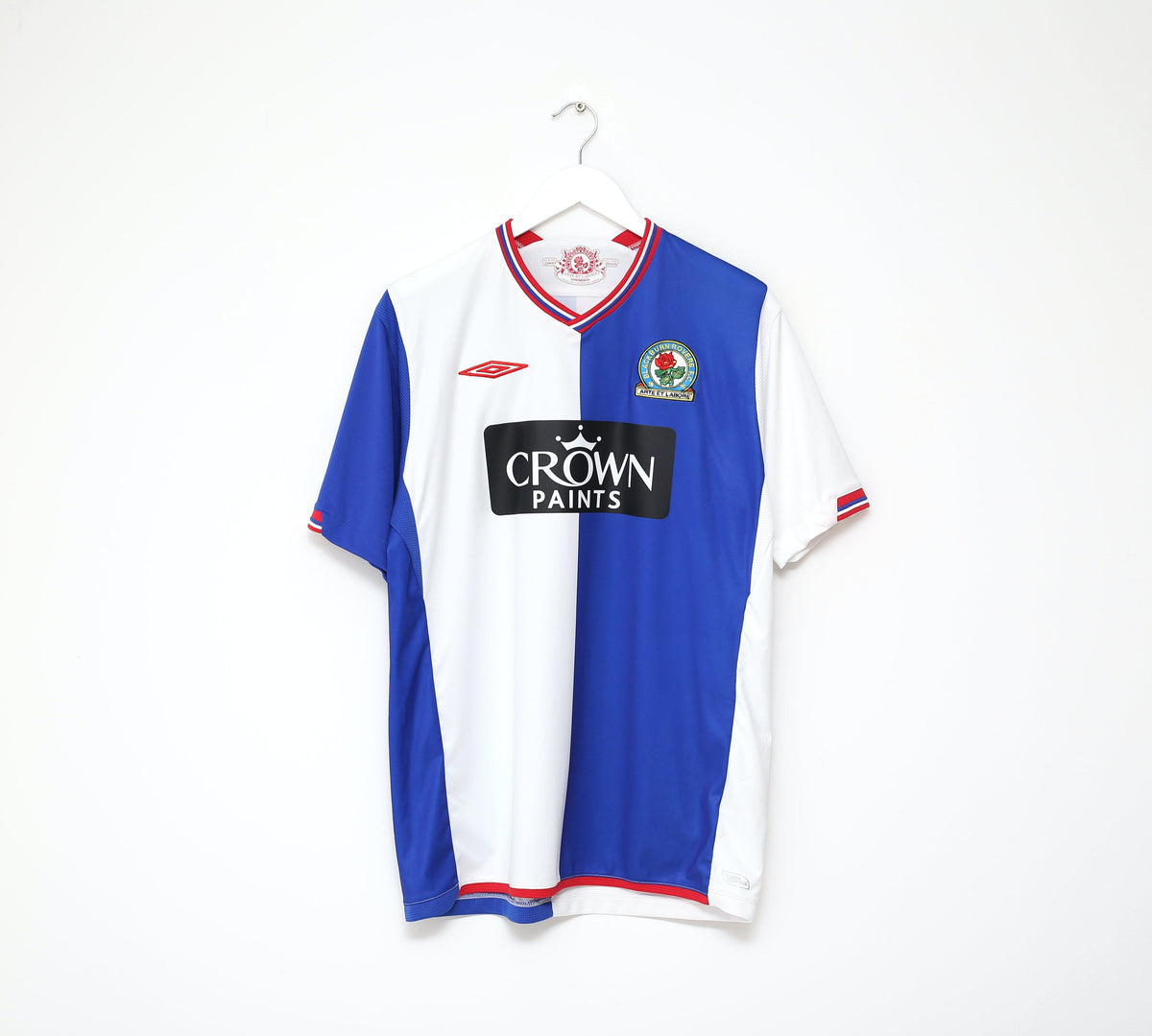 2009/10 SAMBA #4 Blackburn Rovers Vintage Umbro Home Football Shirt (L)