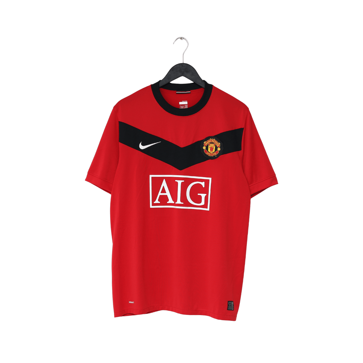 2009/10 SCHOLES #18 Manchester United Vintage Nike Home Football Shirt (L)
