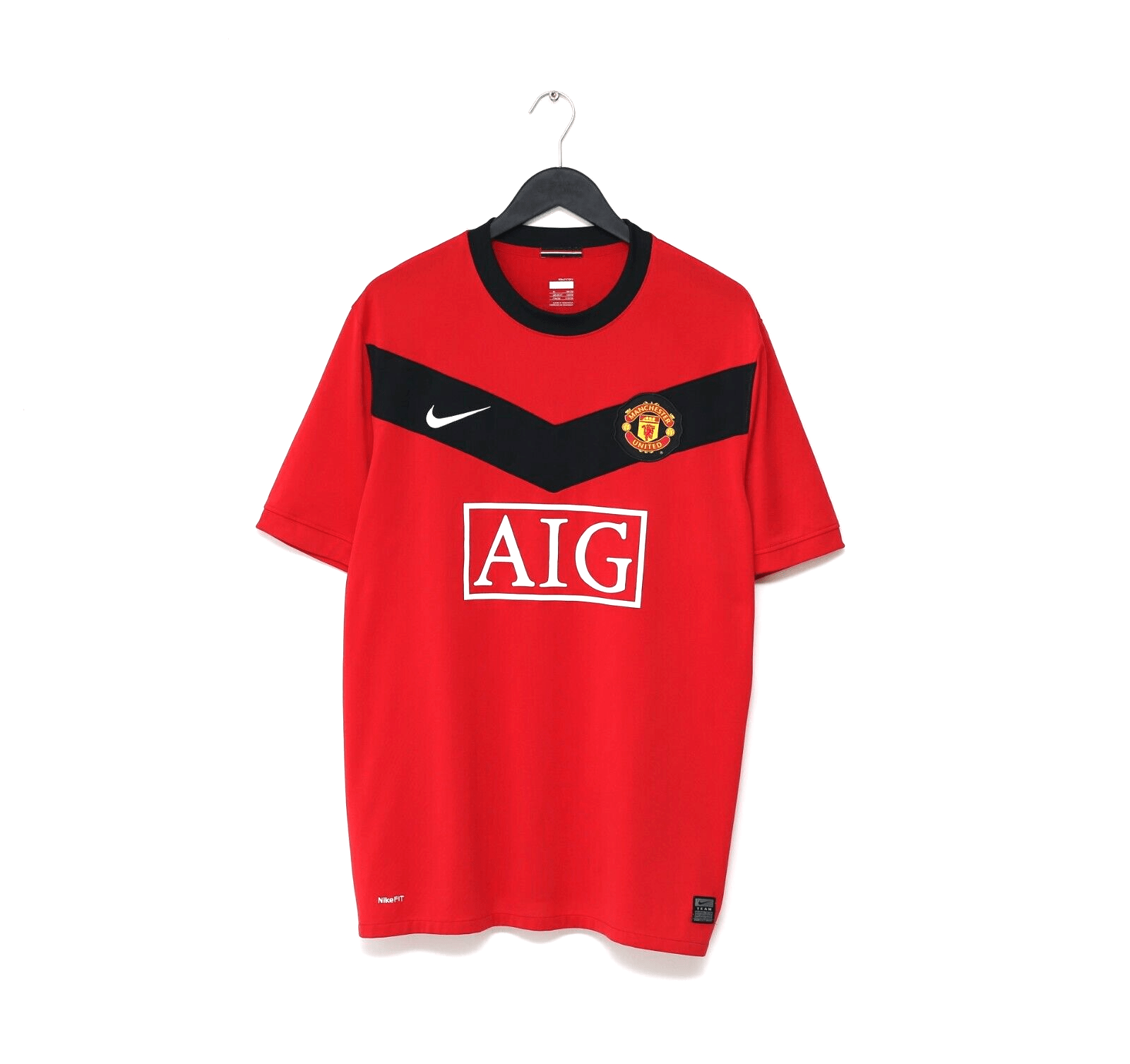 2009/10 SCHOLES #18 Manchester United Vintage Nike Home Football Shirt (XL)