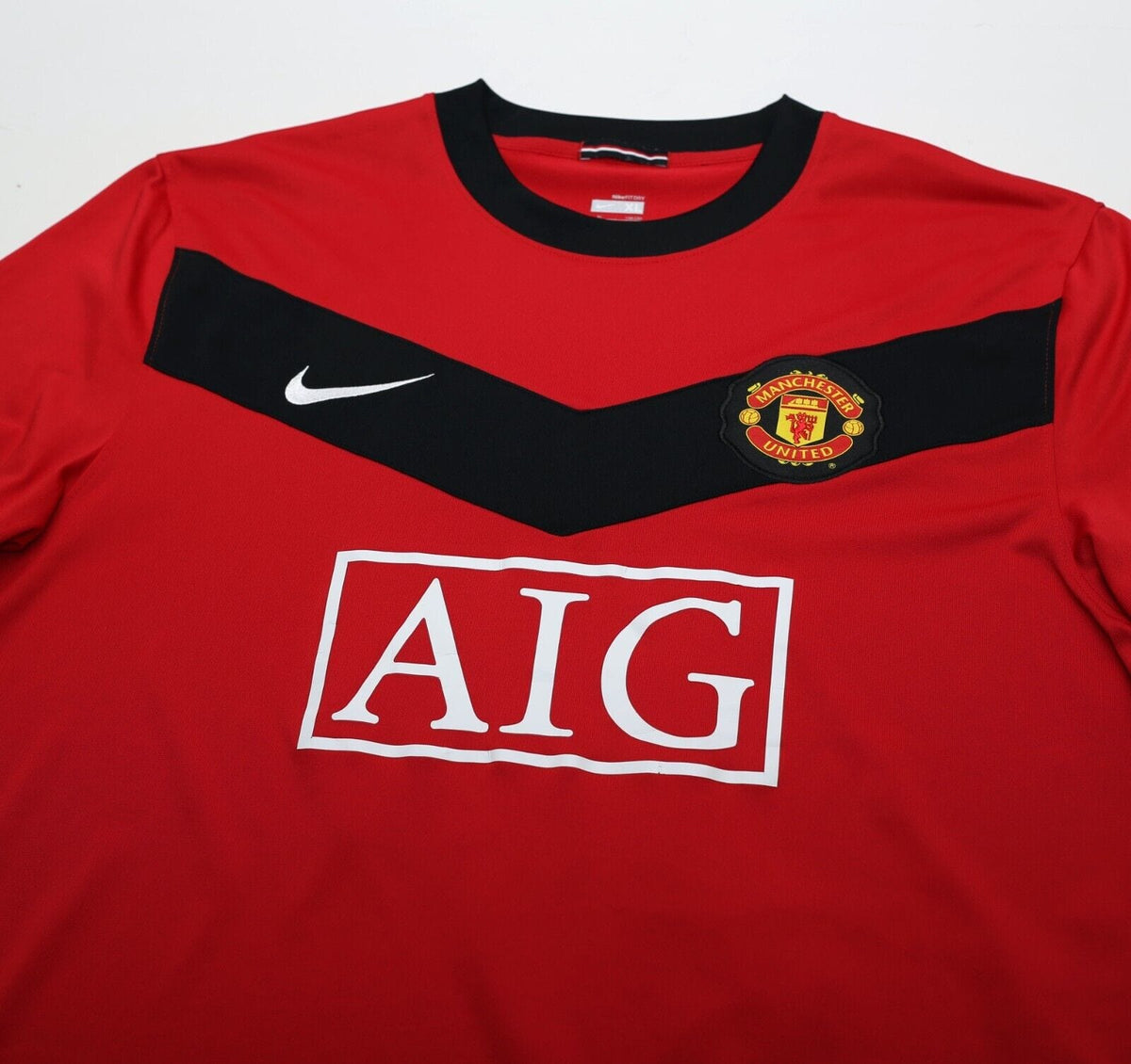 2009/10 SCHOLES #18 Manchester United Vintage Nike Home Football Shirt (XL)