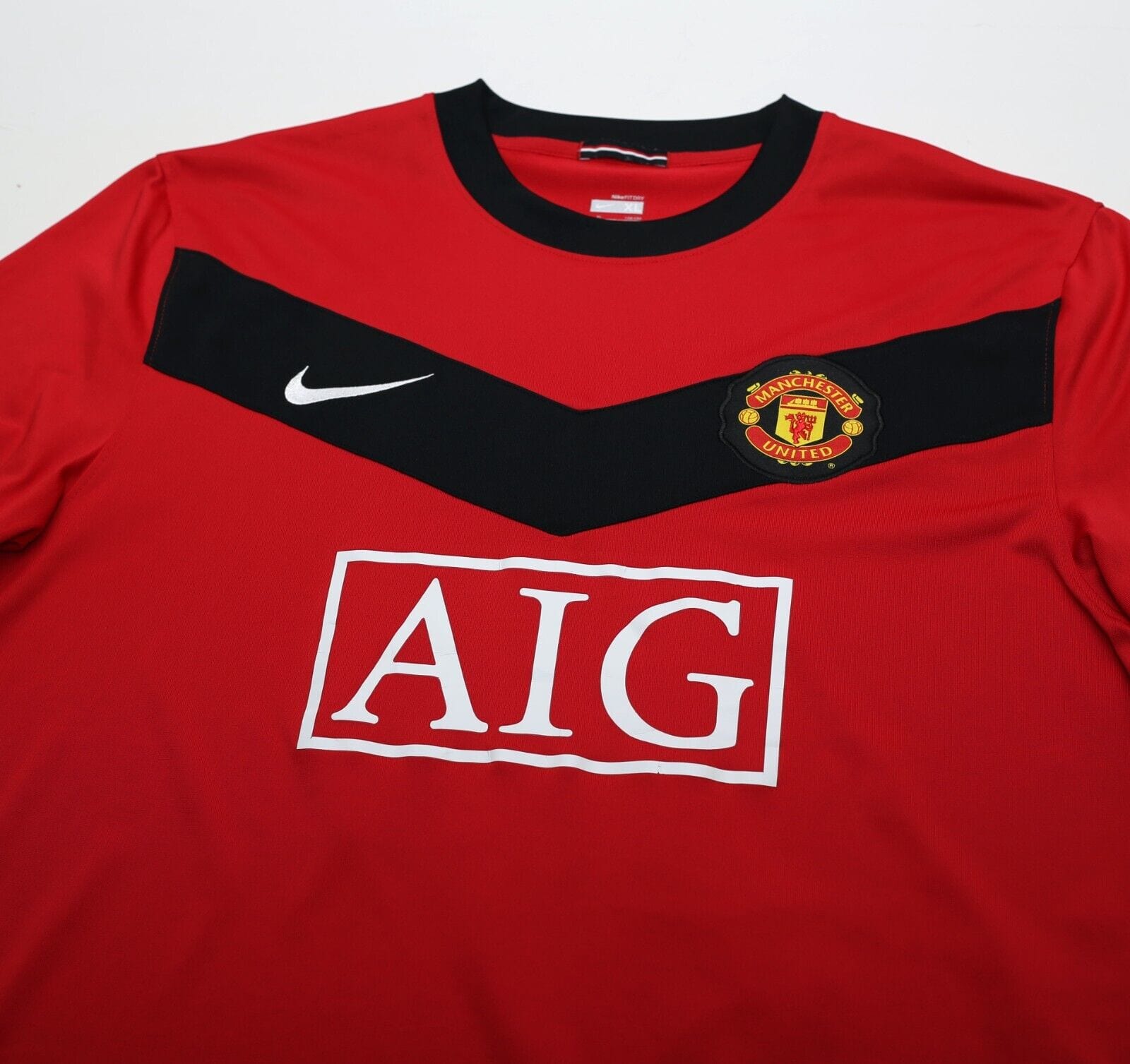 2009/10 SCHOLES #18 Manchester United Vintage Nike Home Football Shirt (XL)