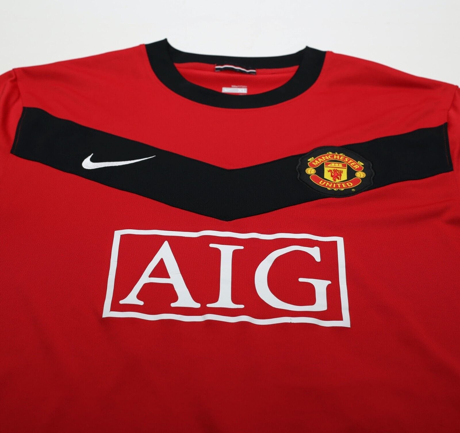 2009/10 SCHOLES #18 Manchester United Vintage Nike Home Football Shirt (XL)