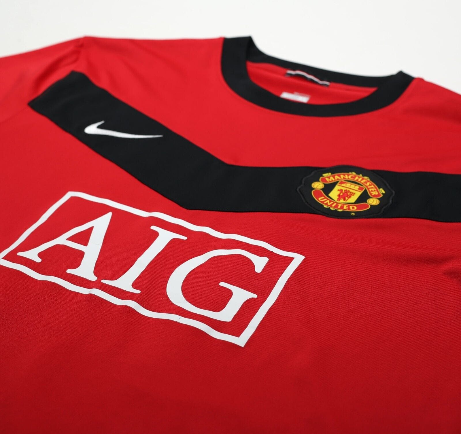 2009/10 SCHOLES #18 Manchester United Vintage Nike Home Football Shirt (XL)