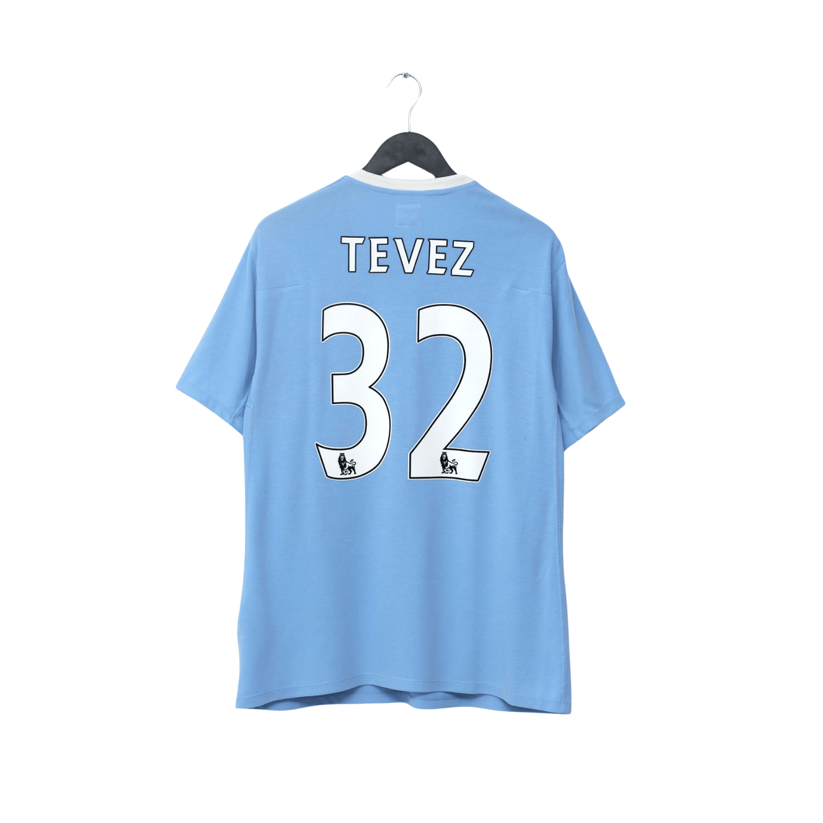 2009/10 Tevez #32 Manchester City Vintage Umbro Home Football Shirt (L) 44