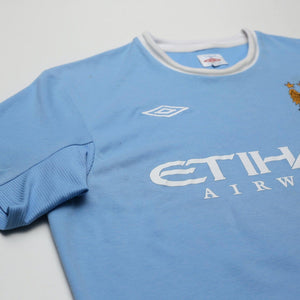 2009/10 Tevez #32 Manchester City Vintage Umbro Home Football Shirt (L) 44
