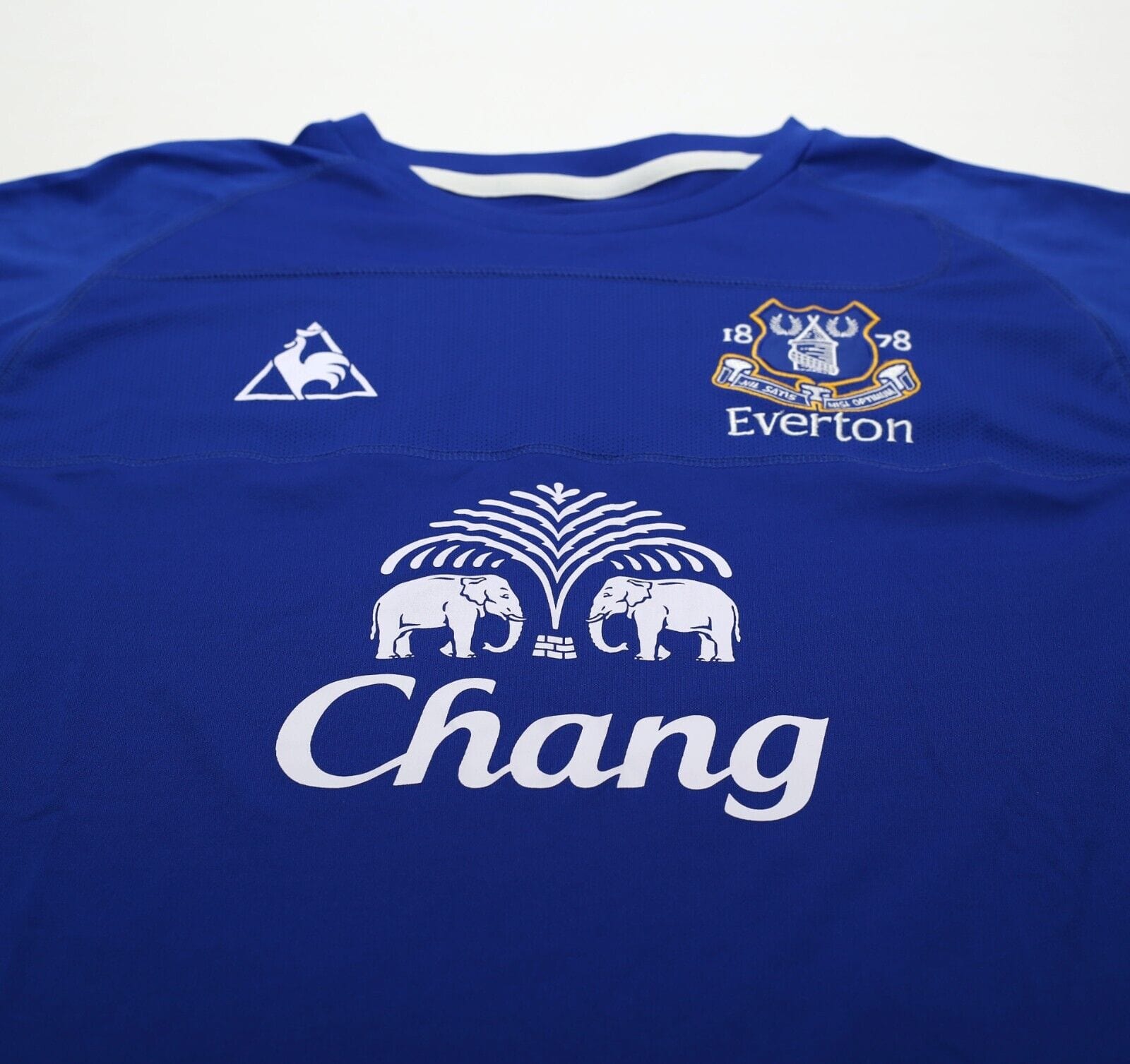 2010/11 BAINES #3 Everton Vintage le coq sportif Home Football Shirt (L)