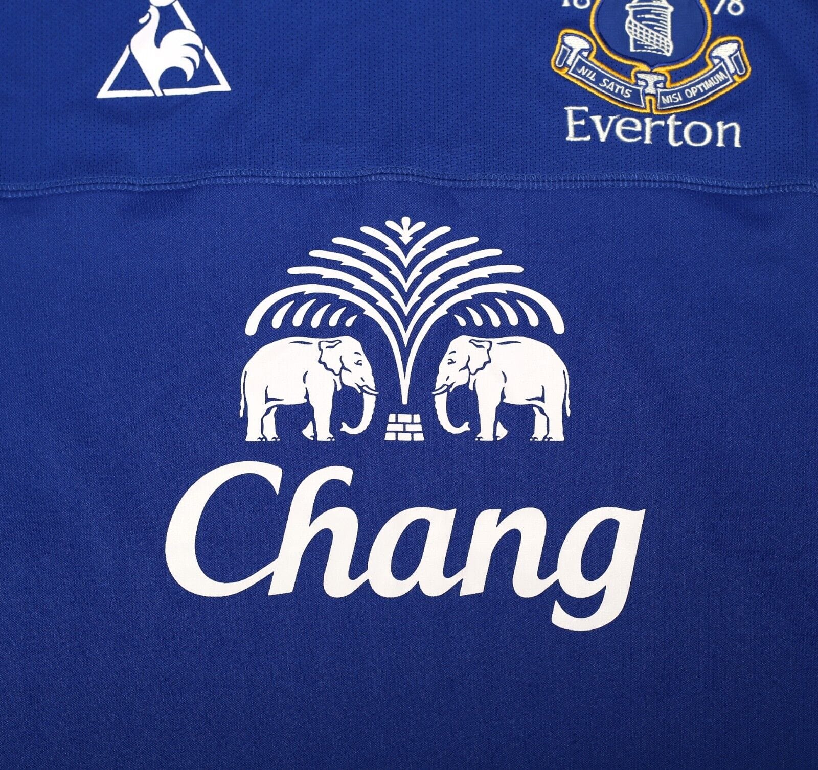 2010/11 BAINES #3 Everton Vintage le coq sportif Home Football Shirt (L)