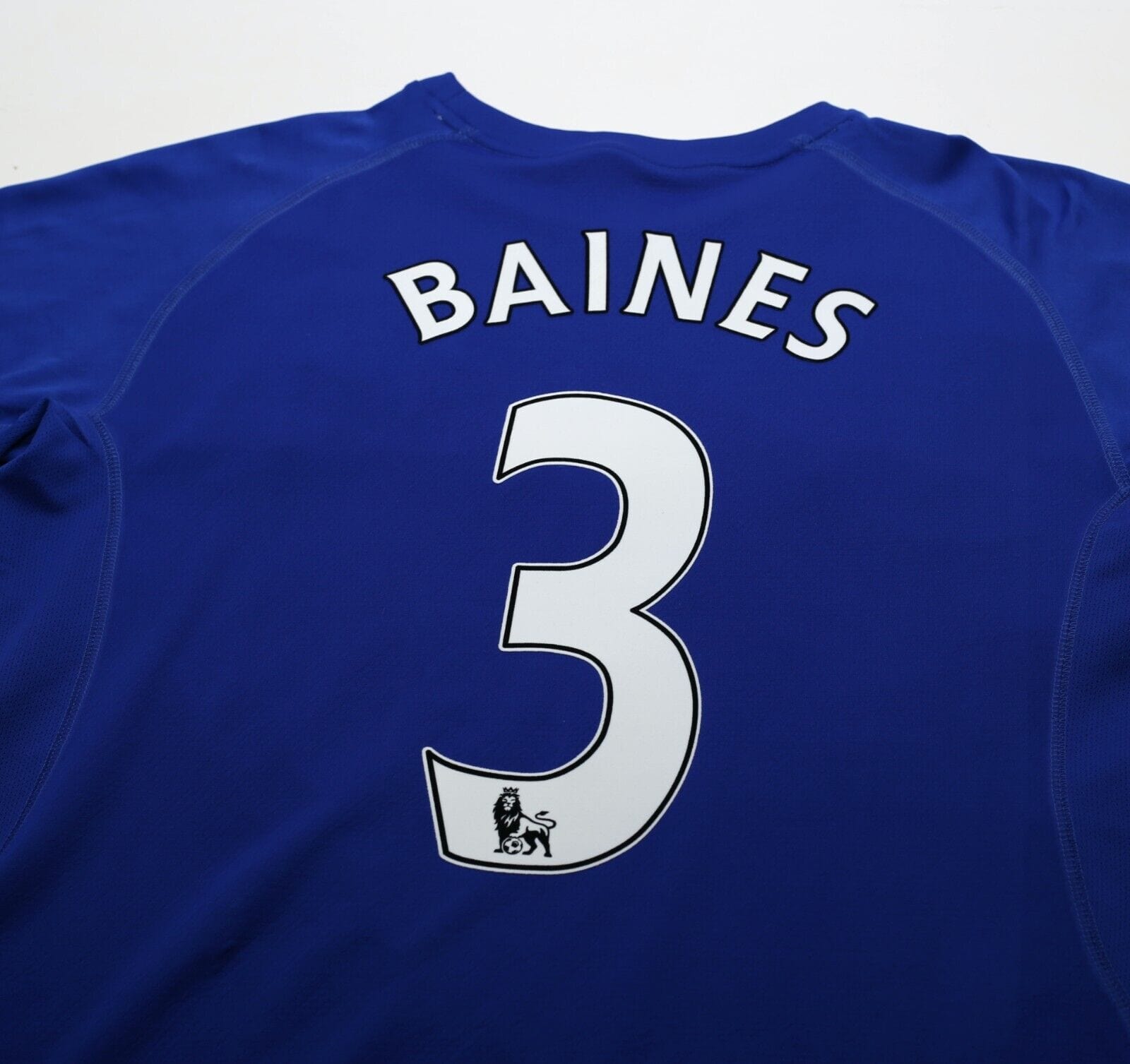 2010/11 BAINES #3 Everton Vintage le coq sportif Home Football Shirt (L)