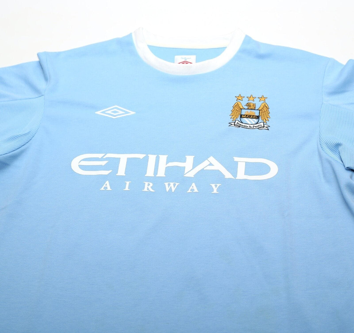 2010/11 BALOTELLI #45 Manchester City Vintage Umbro Football Shirt (L)