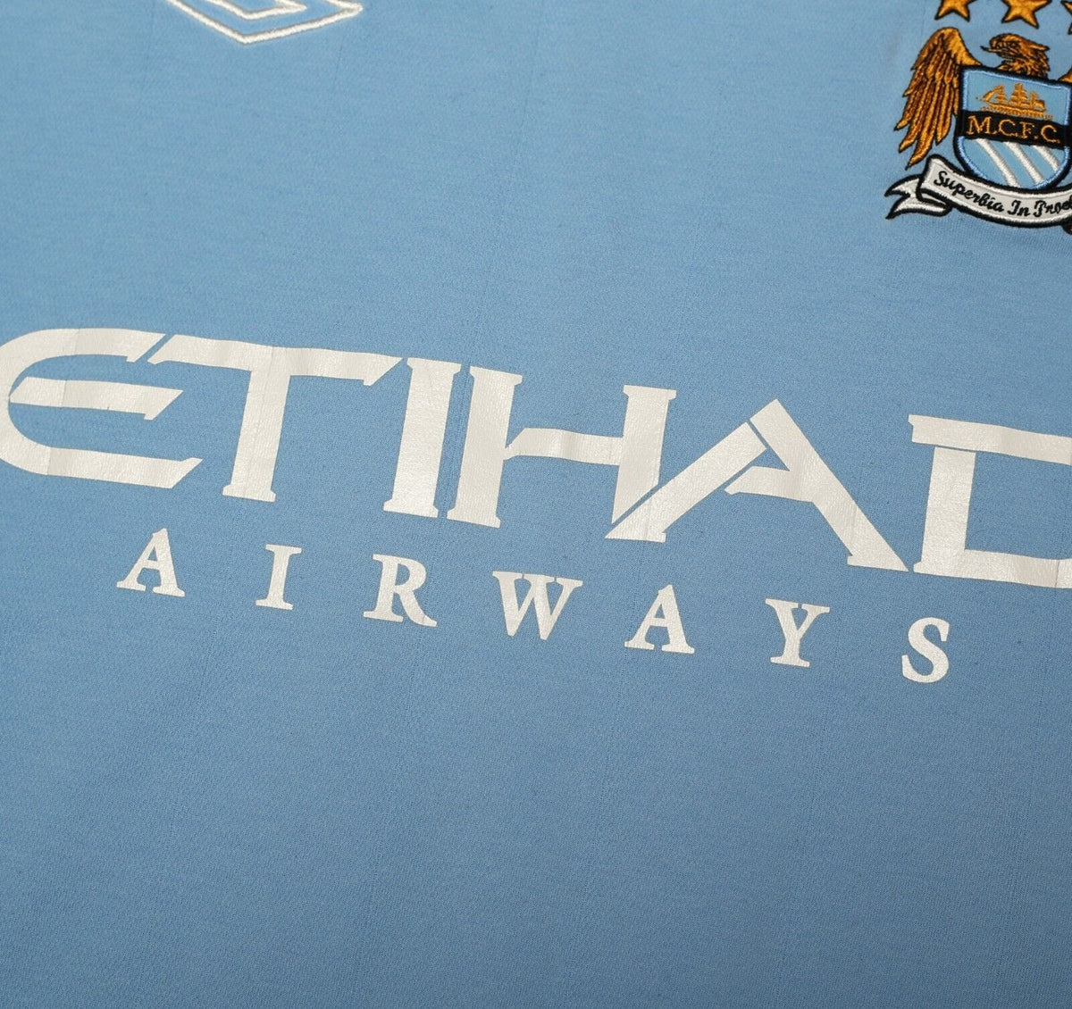 2010/11 BALOTELLI #45 Manchester City Vintage Umbro Home Football Shirt (L) 44