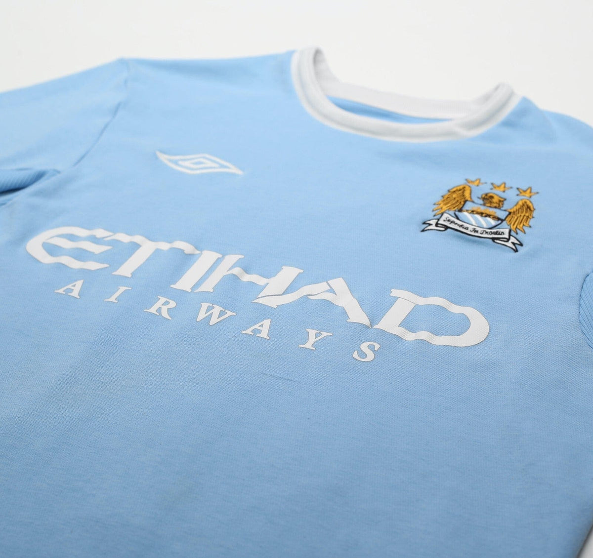 2010/11 BALOTELLI #45 Manchester City Vintage Umbro Home Football Shirt (M) 40