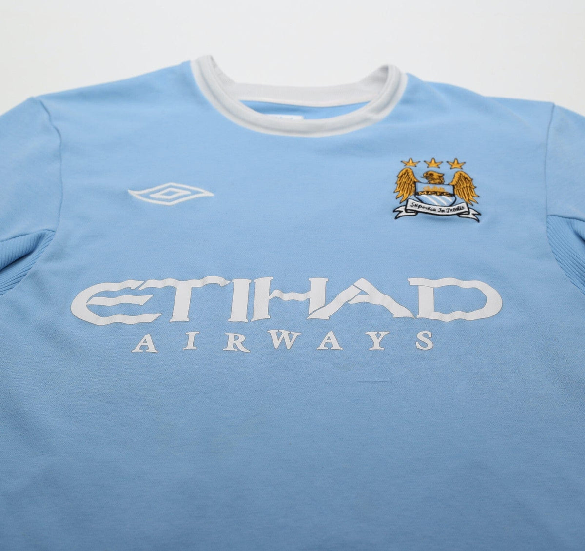 2010/11 BALOTELLI #45 Manchester City Vintage Umbro Home Football Shirt (M) 40