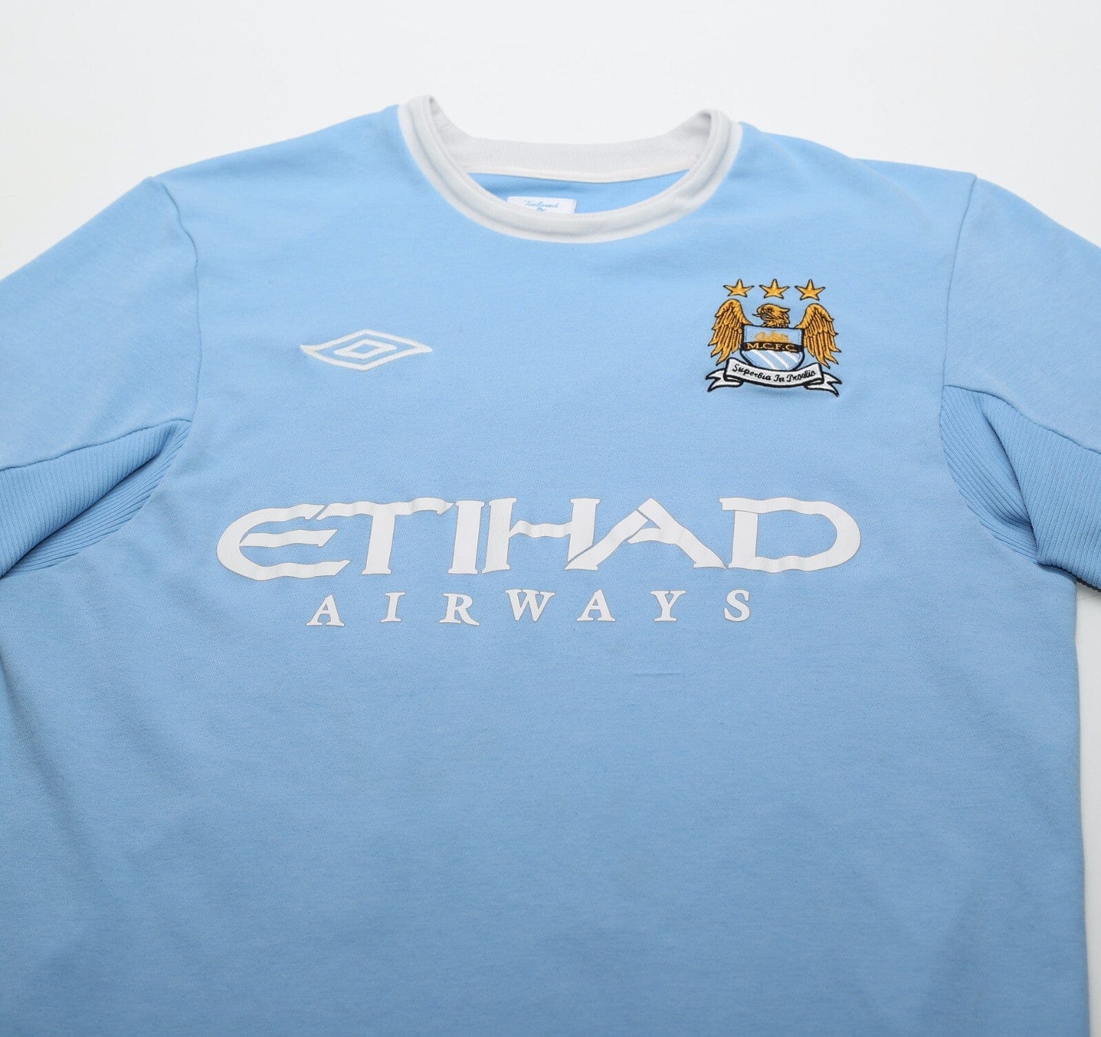 2010/11 BALOTELLI #45 Manchester City Vintage Umbro Home Football Shirt (M) 40
