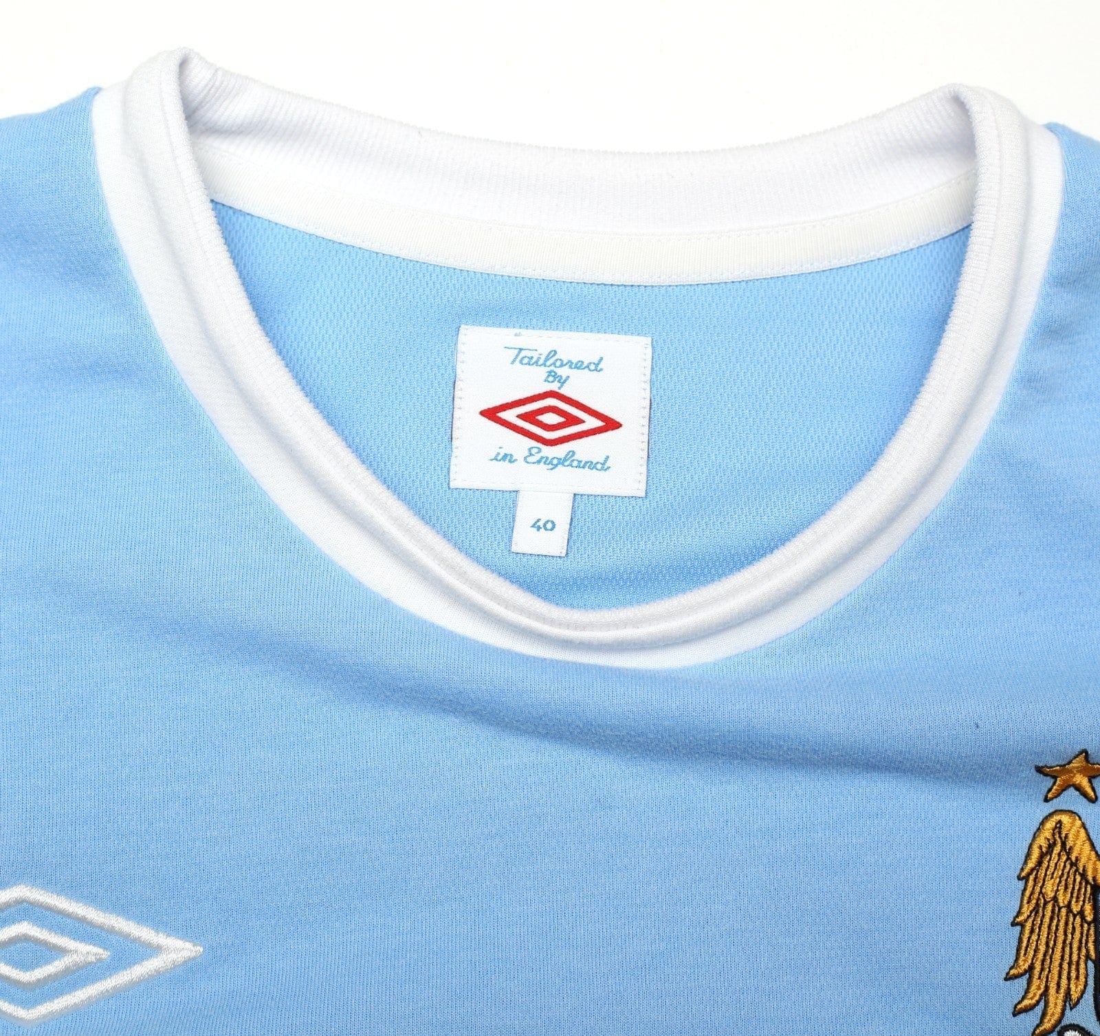 2010/11 BALOTELLI #45 Manchester City Vintage Umbro Home Football Shirt (M) 40