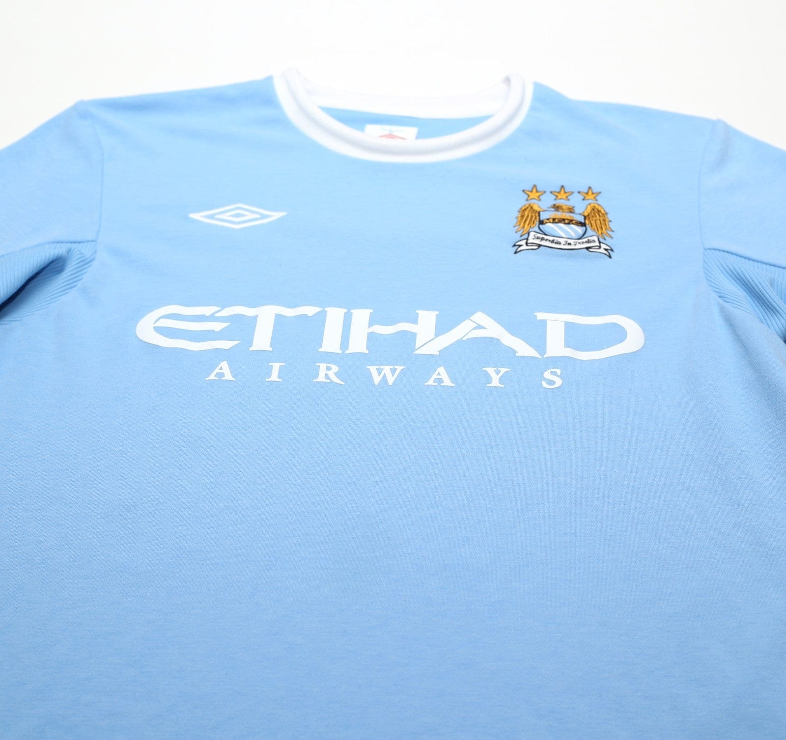 2010/11 BALOTELLI #45 Manchester City Vintage Umbro Home Football Shirt (M) 40