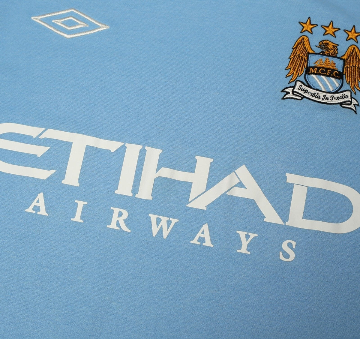 2010/11 BALOTELLI #45 Manchester City Vintage Umbro Home Football Shirt (S) 38