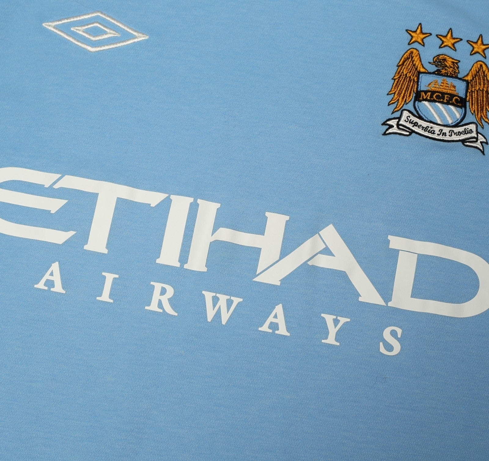 2010/11 BALOTELLI #45 Manchester City Vintage Umbro Home Football Shirt (S) 38