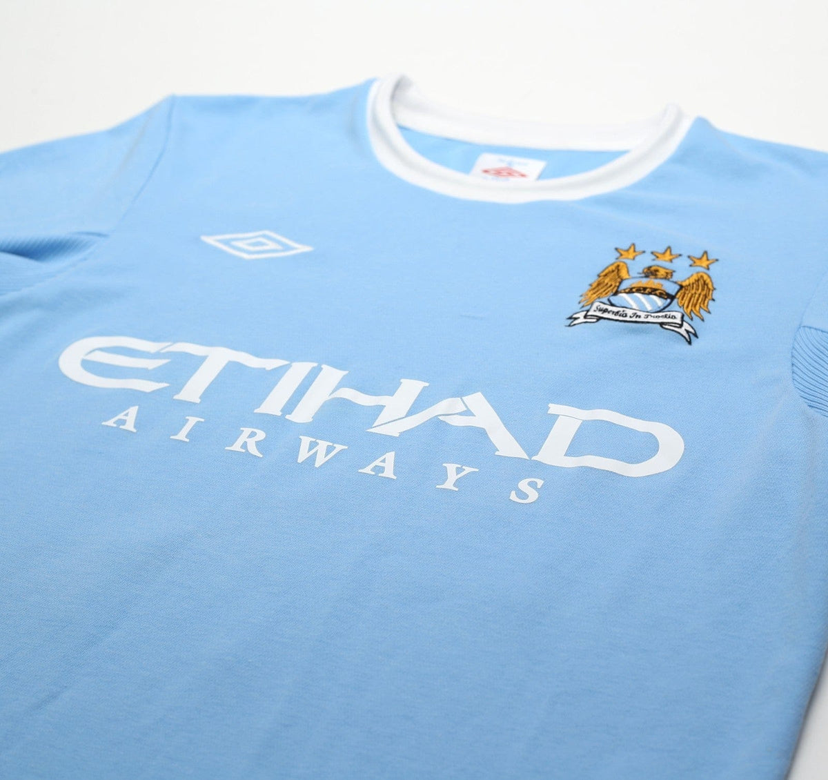 2010/11 BALOTELLI #45 Manchester City Vintage Umbro Home Football Shirt (S) 38