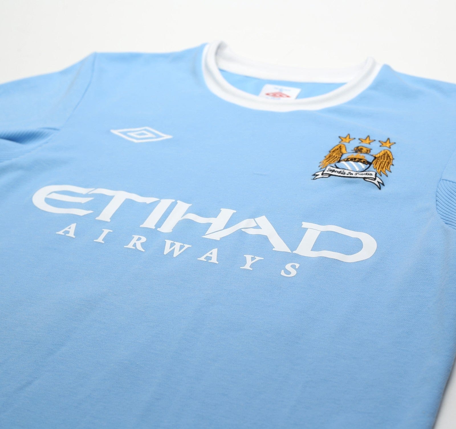 2010/11 BALOTELLI #45 Manchester City Vintage Umbro Home Football Shirt (S) 38