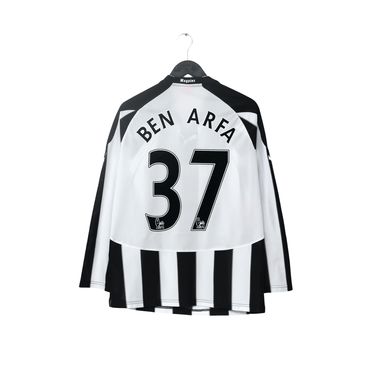 2010/11 Ben Arfa #37 Newcastle United Vintage PUMA LS Home Football Shirt (M)