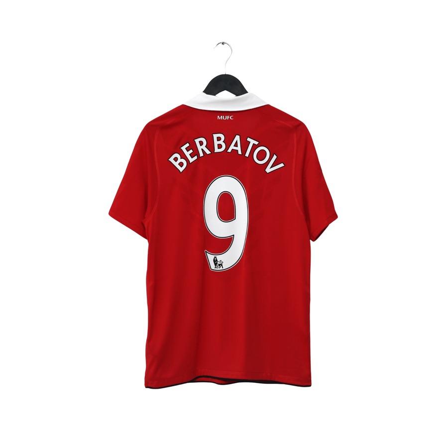 2010/11 Berbatov #9 Manchester United Vintage Home Football Shirt (M)