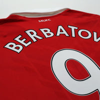2010/11 Berbatov #9 Manchester United Vintage Home Football Shirt (M)