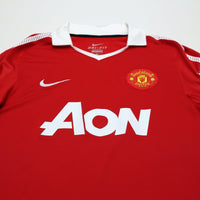 2010/11 Berbatov #9 Manchester United Vintage Home Football Shirt (M)