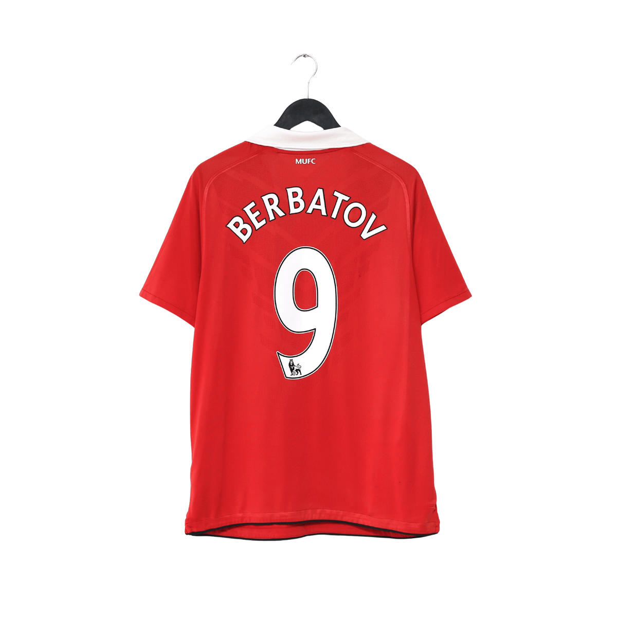 2010/11 BERBATOV #9 Manchester United Vintage Nike Home Football Shirt (L)