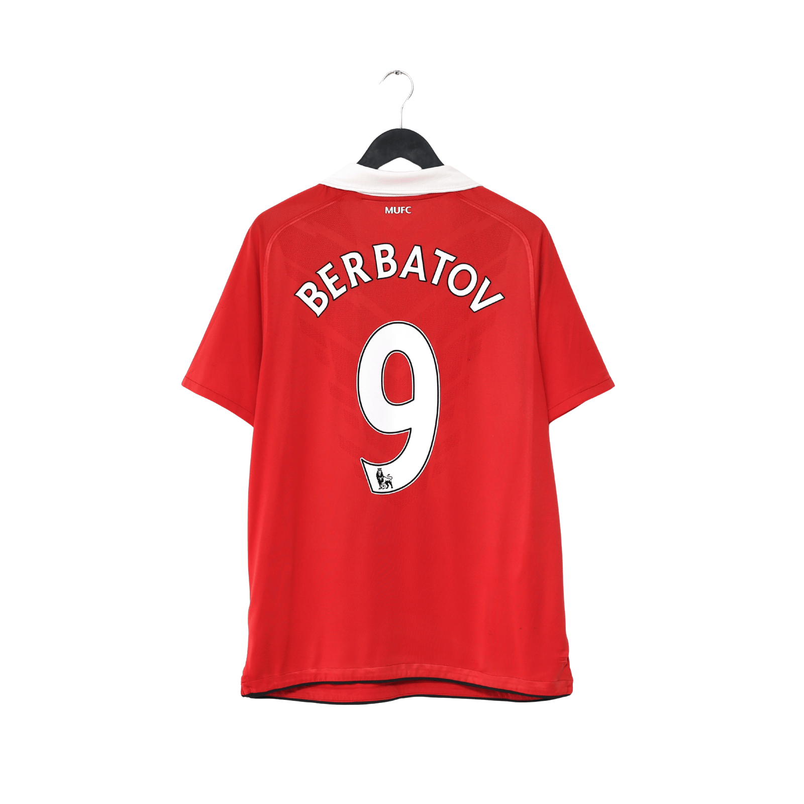 2010/11 BERBATOV #9 Manchester United Vintage Nike Home Football Shirt (L)