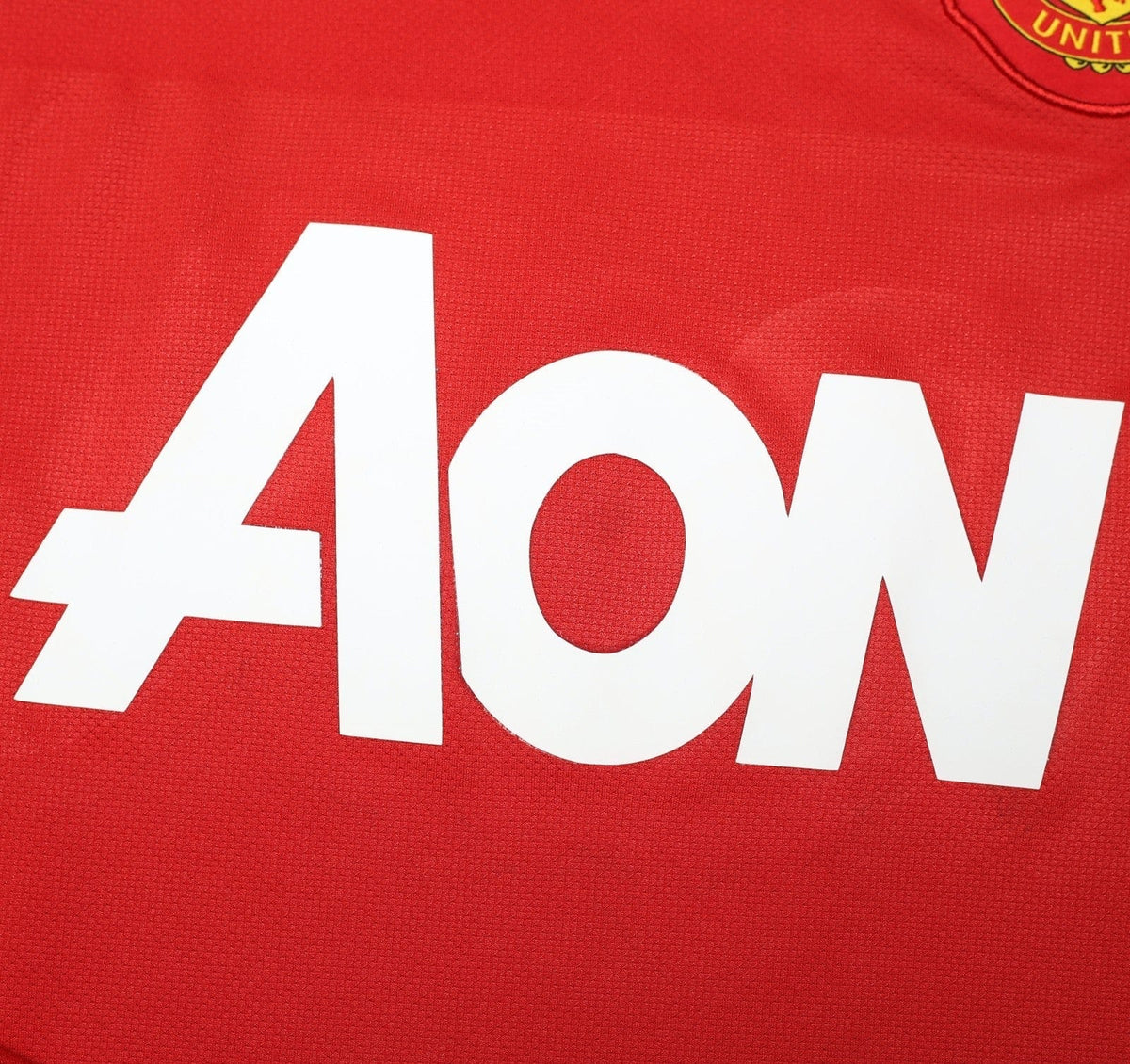 2010/11 BERBATOV #9 Manchester United Vintage Nike Home Football Shirt (L)