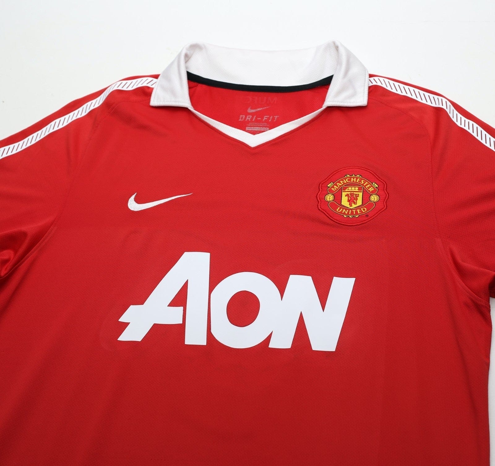 2010/11 BERBATOV #9 Manchester United Vintage Nike Home Football Shirt (L)
