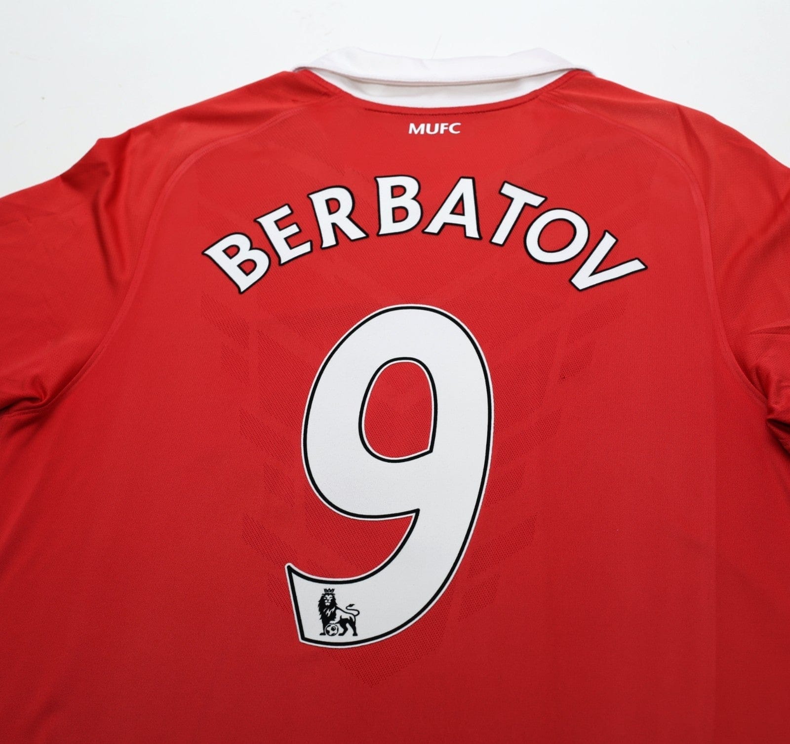 2010/11 BERBATOV #9 Manchester United Vintage Nike Home Football Shirt (L)