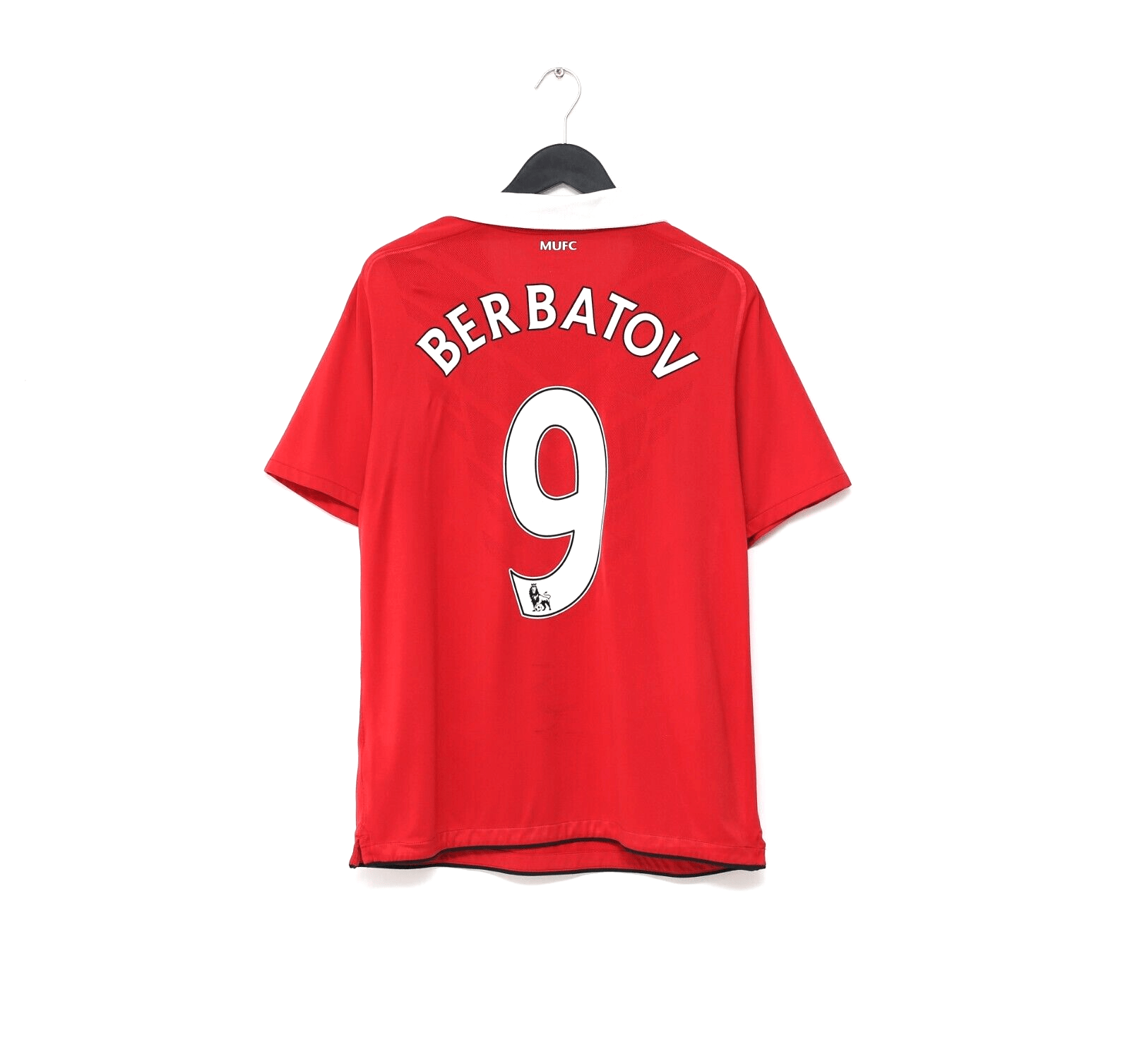 2010/11 BERBATOV #9 Manchester United Vintage Nike Home Football Shirt (L)