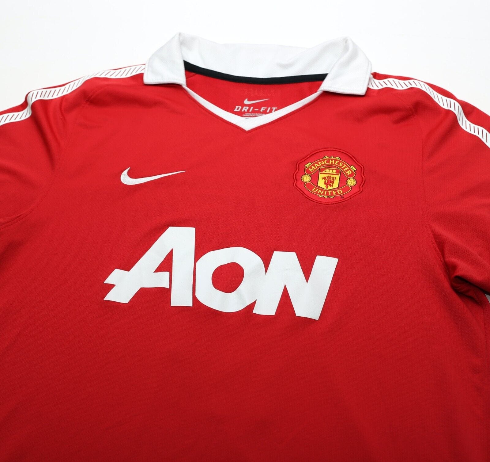 2010/11 BERBATOV #9 Manchester United Vintage Nike Home Football Shirt (L)