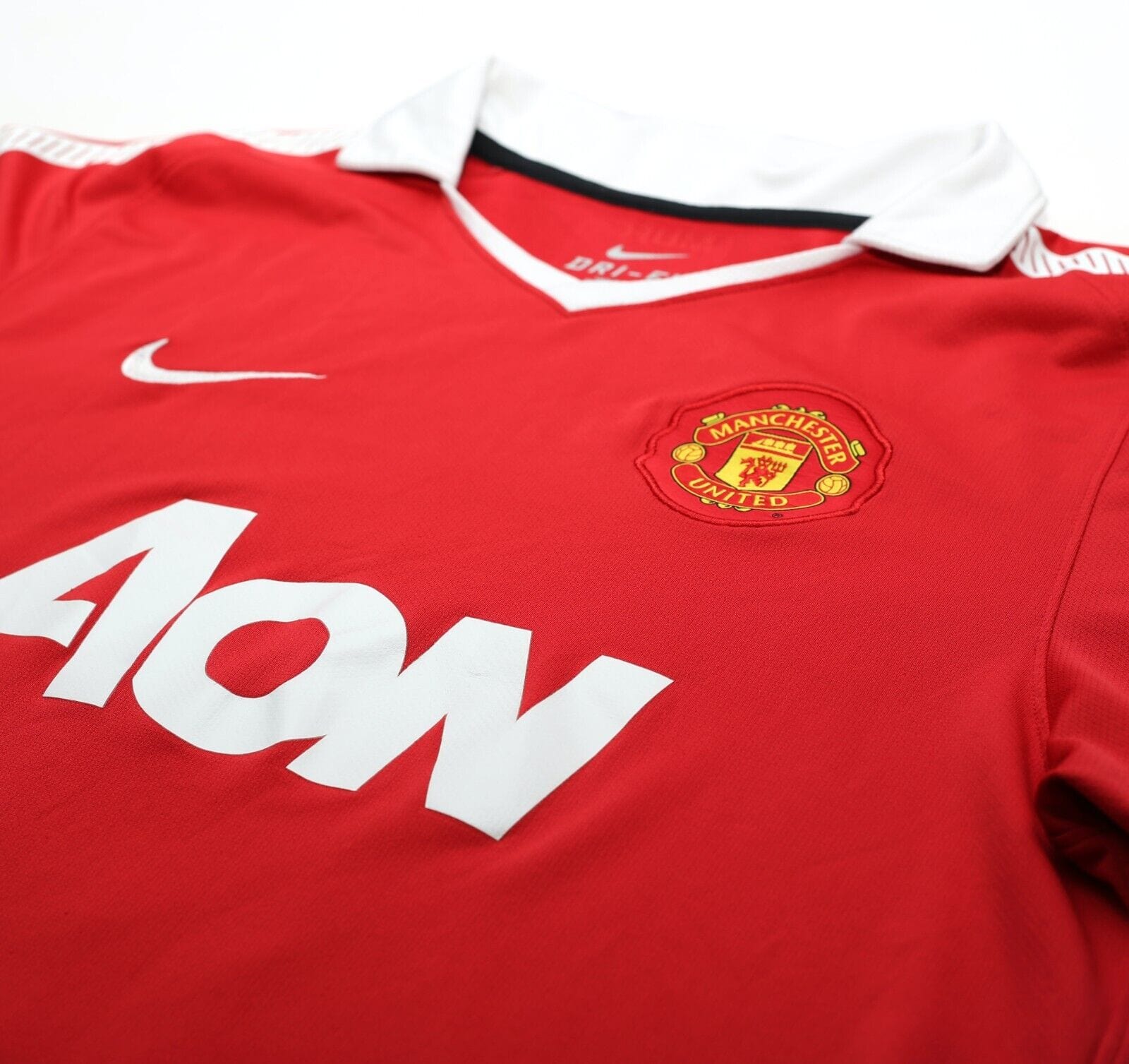2010/11 BERBATOV #9 Manchester United Vintage Nike Home Football Shirt (L)